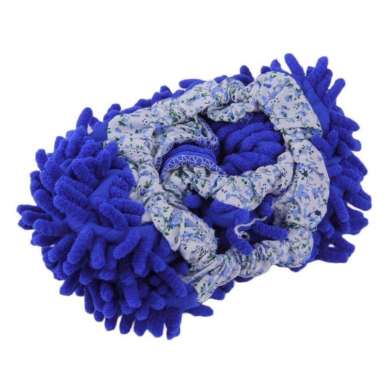 Dossini Home Mop Sweep Floor Cleaning Duster Cloth Housework Soft Slipper SY (1 Pair/Blue) - Image 4
